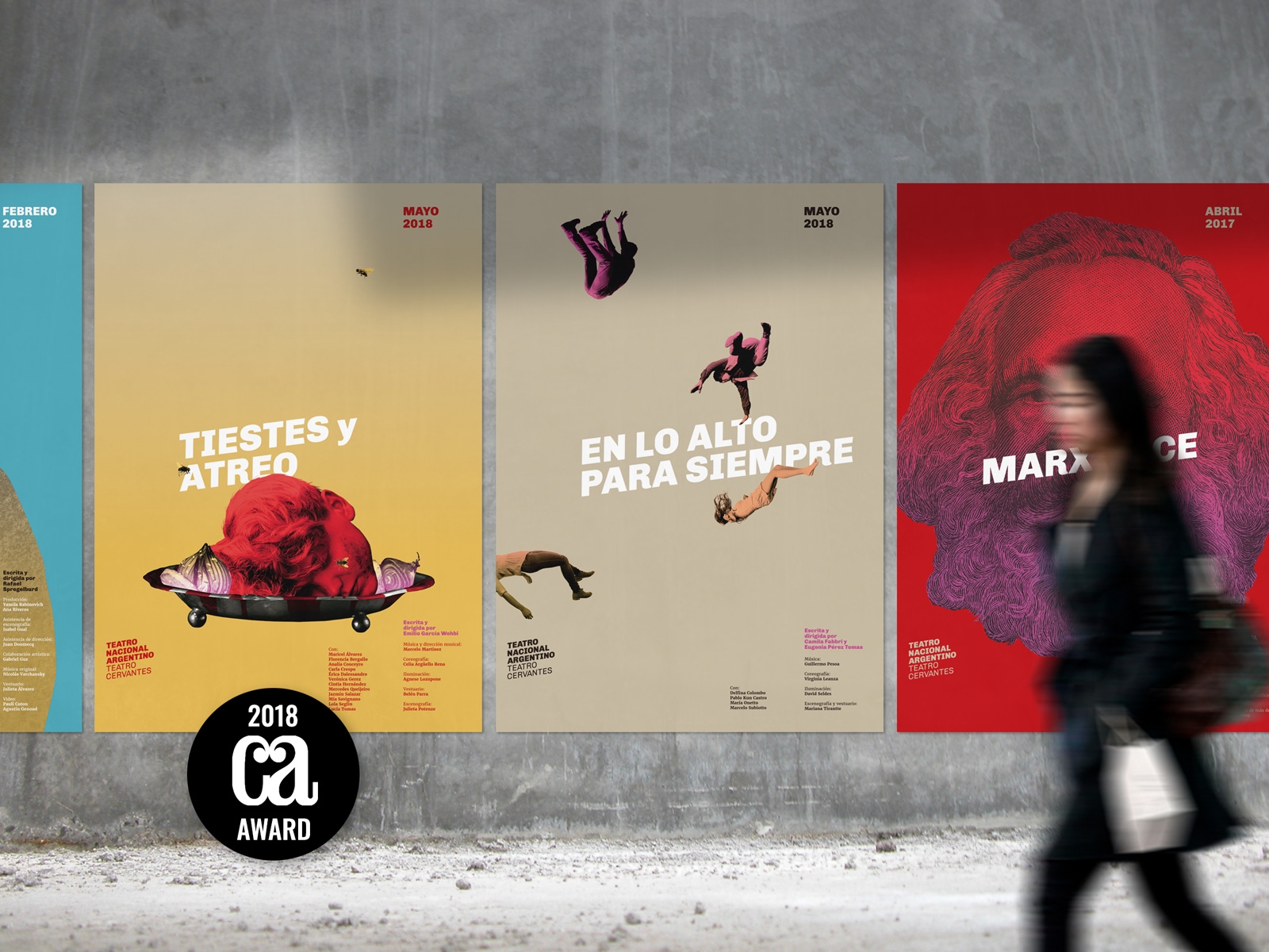 Afiches ganadores en la 2018 Design Annual Competition de Communication Arts - Posters para el Teatro Nacional Argentino - Teatro Cervantes