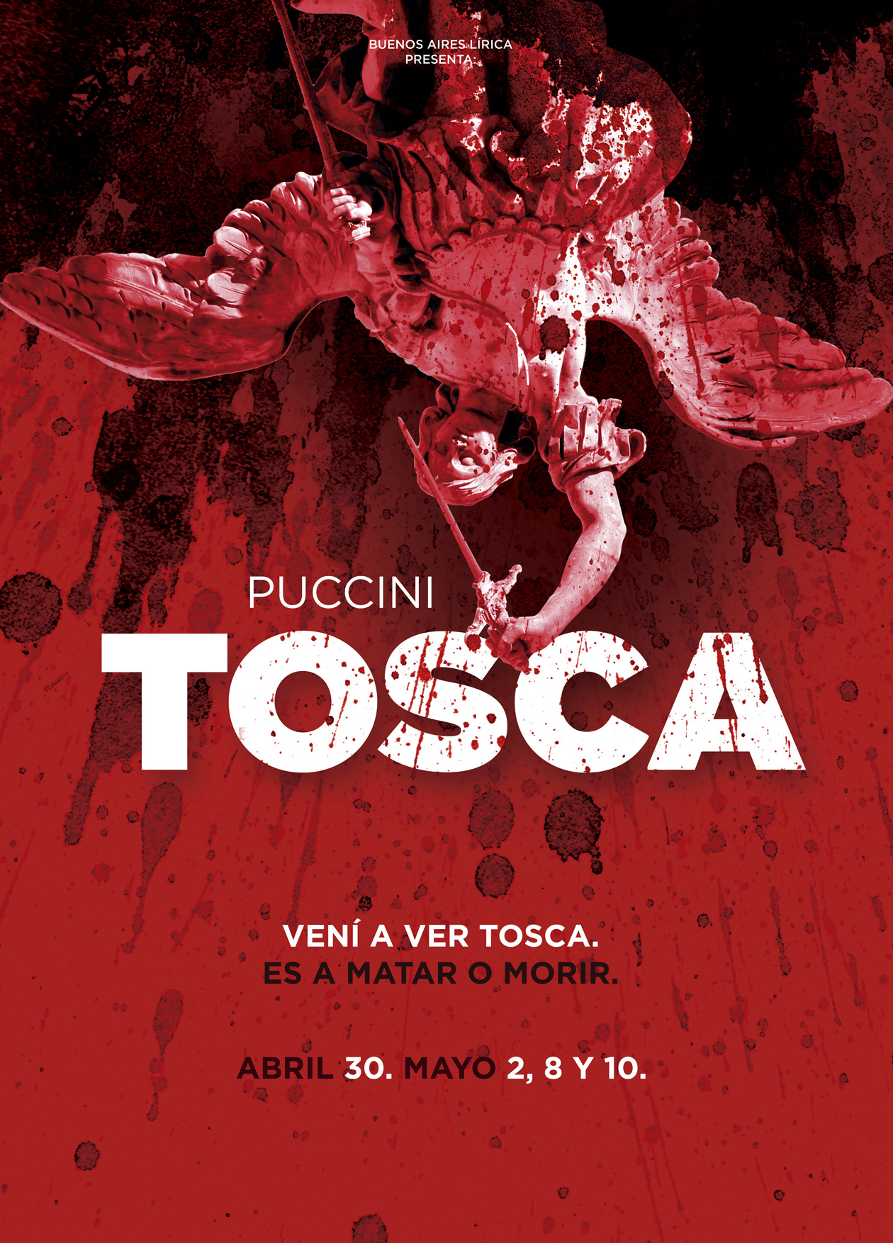 Diseño de comunicación para la ópera Tosca. Afiche.
