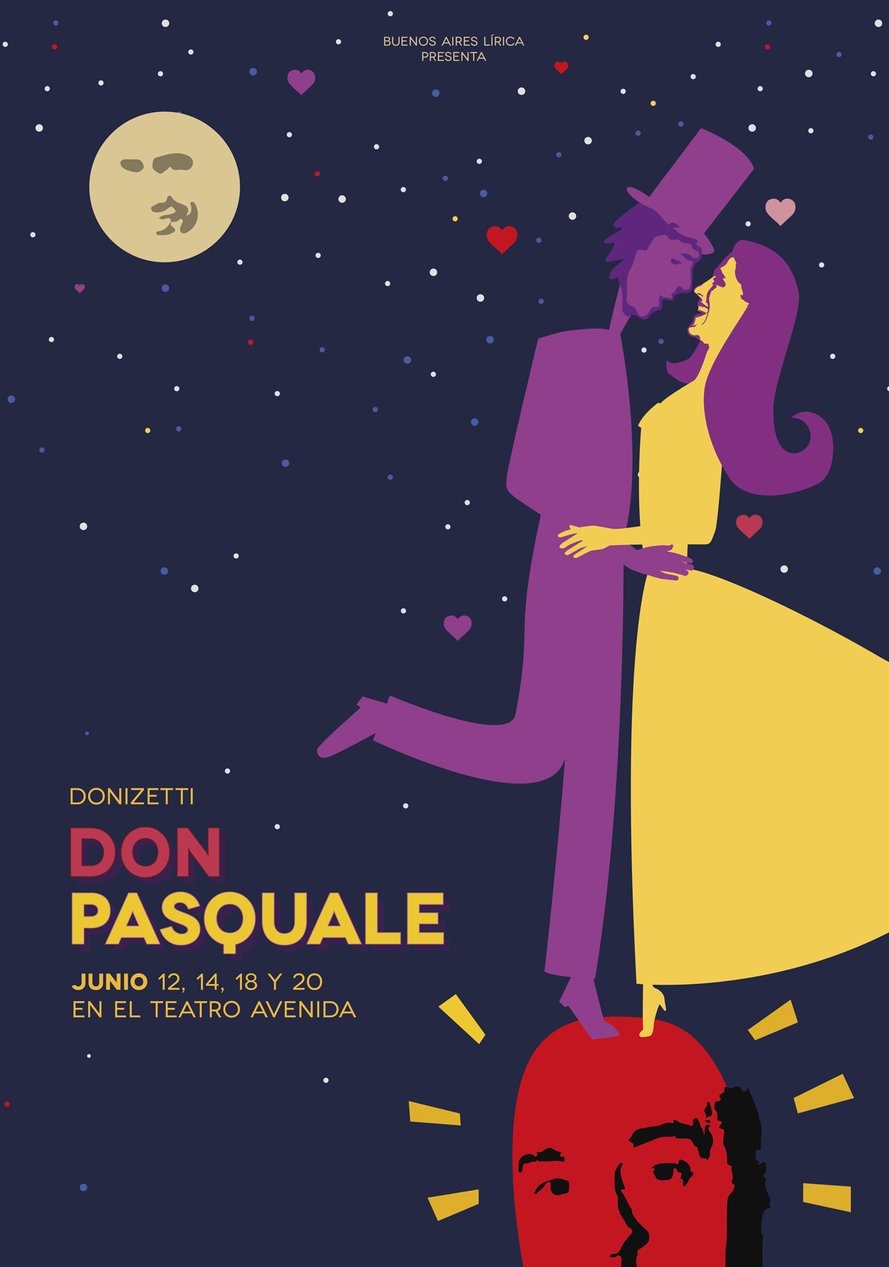 Diseño de comunicación para ópera Don Pasquale.