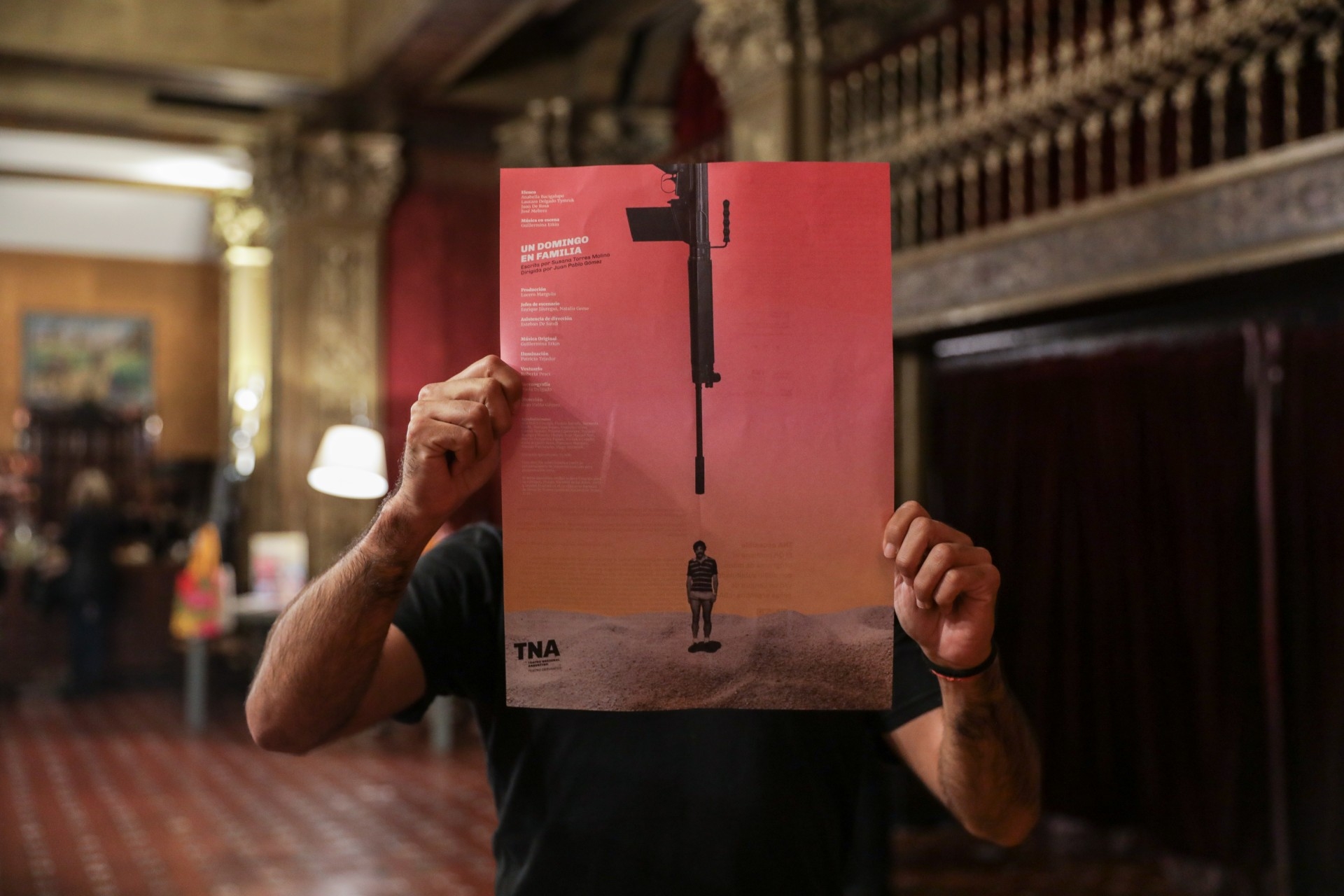Diseño de afiches Teatro Nacional Argentino - Teatro Cervantes - Un domingo en familia