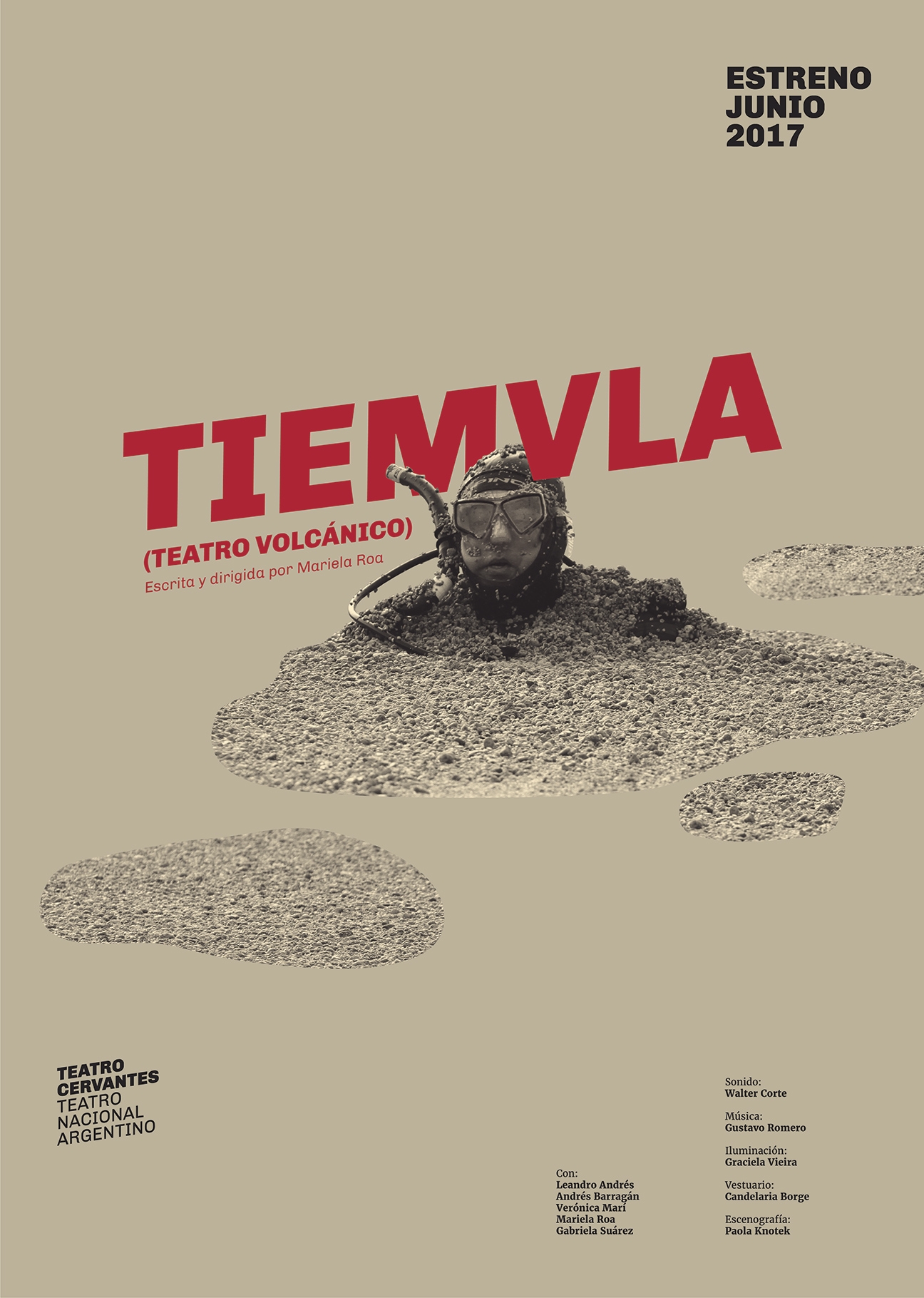 Diseño de afiches Teatro Cervantes - Teatro Nacional Argentino - Desmonte