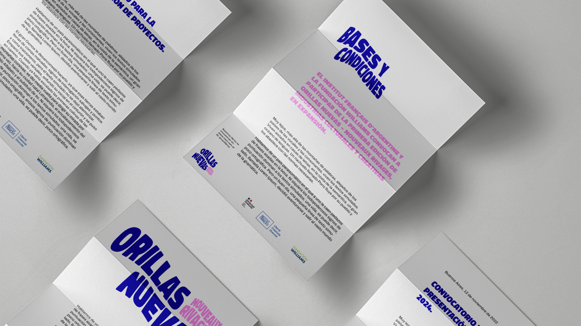 Diseño de identidad Orillas Nuevas ~ Nouveaux Rivages