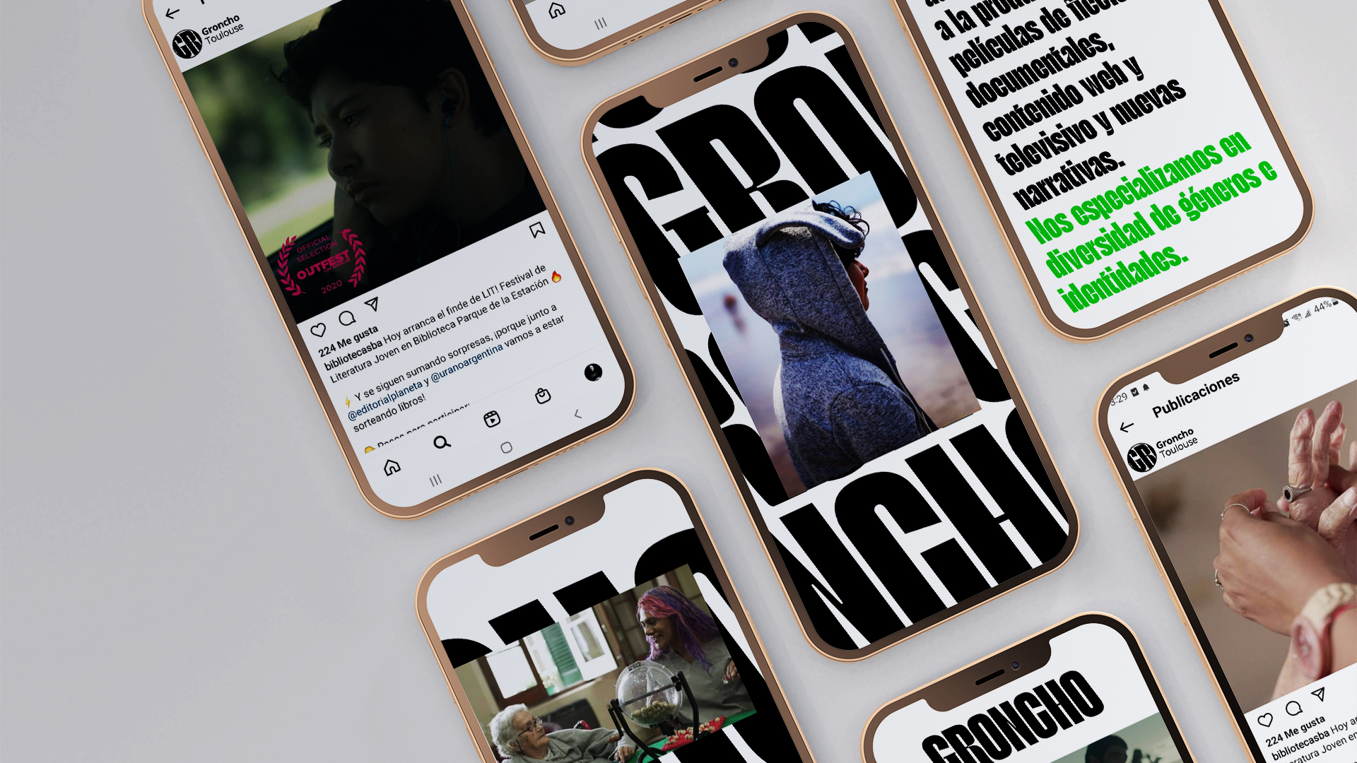 Rediseño identidad productora audiovisual Groncho